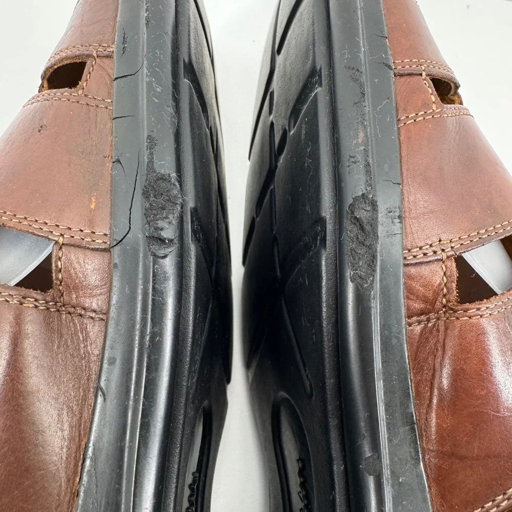 Cole Haan Caged Sandals Mens 10.5 Brown Leather C09385